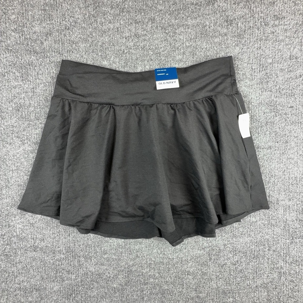 Old Navy Skort Womens 2X Gray Athletic Cloudcomfy High Rise Built In Shorts